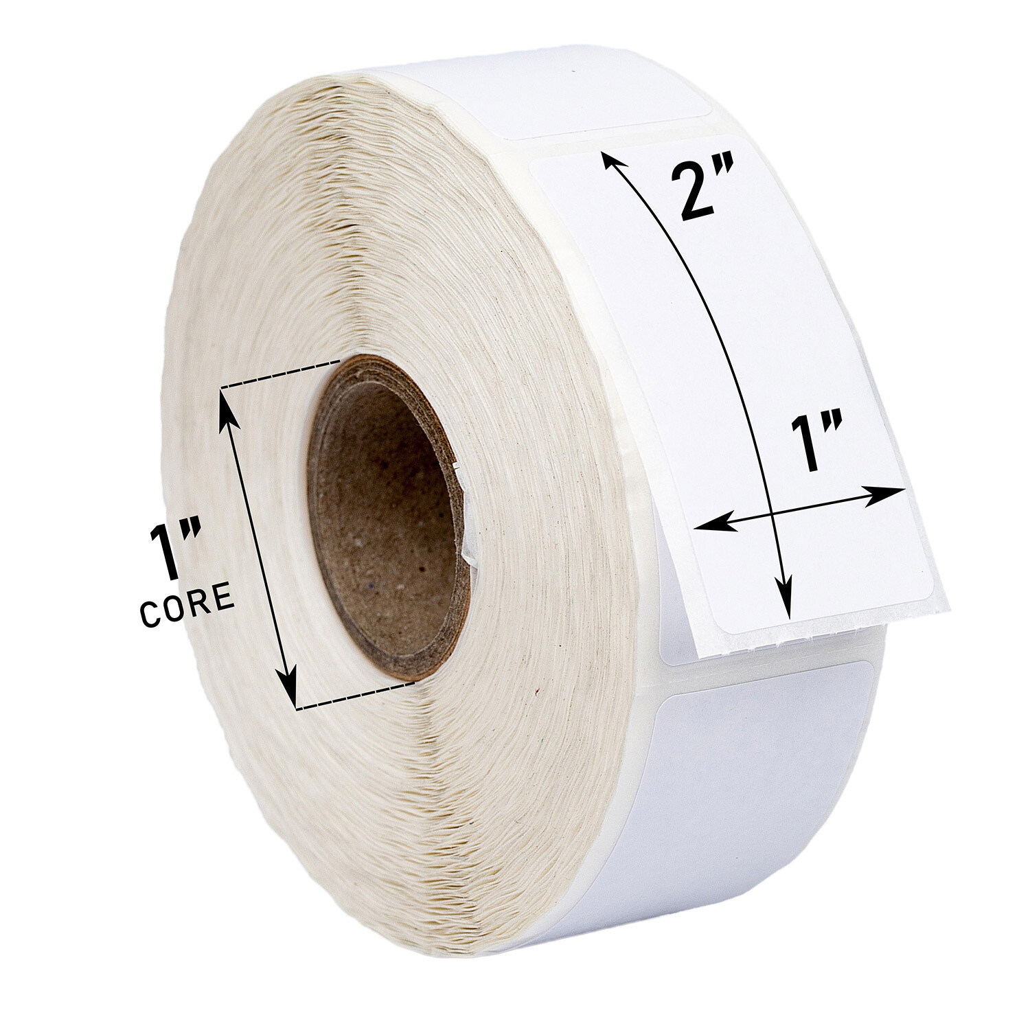 ZEBRA / ELTRON 1×2 (1″ x 2″) Direct Thermal Labels – (2) Rolls of 750 Labels