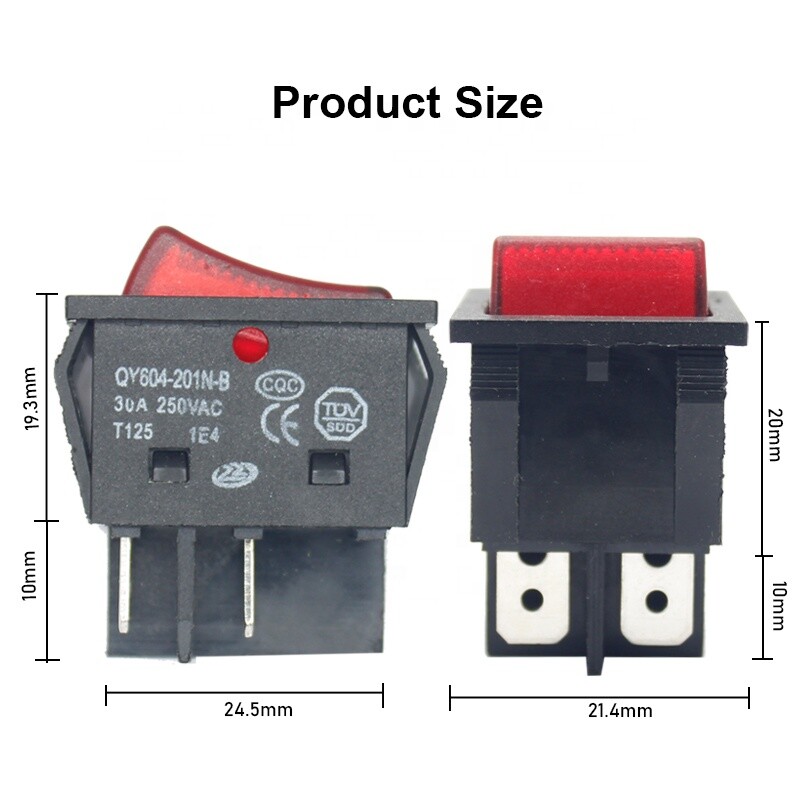 30A 250VAC welding machine kcd4 SPDT rocker switches QY604-201N-B
