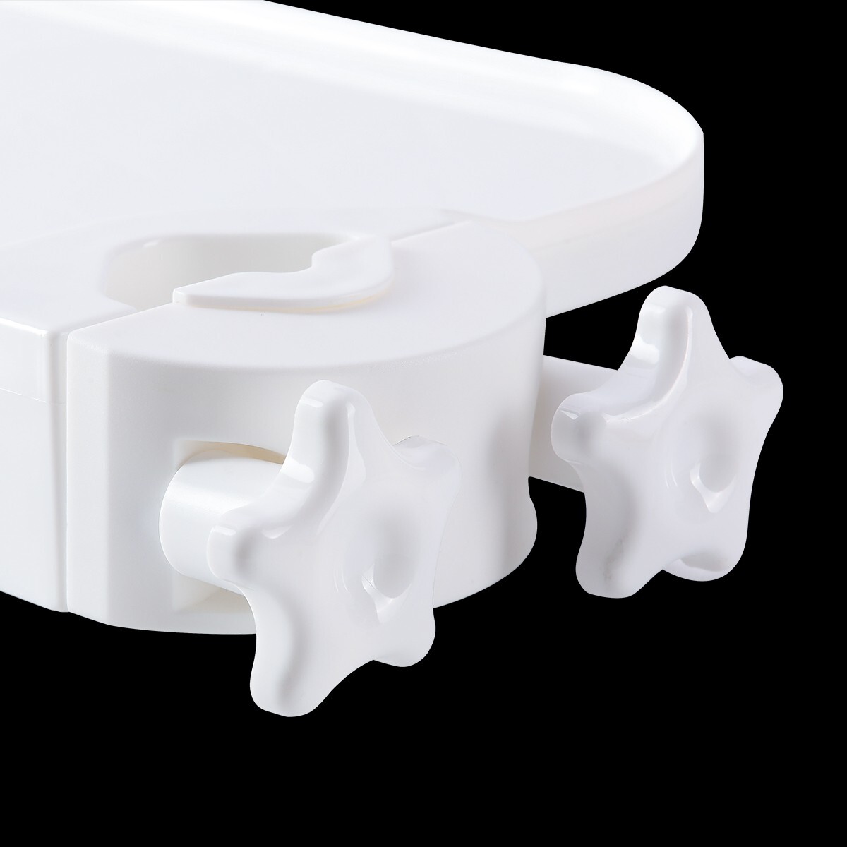 Mesa bandeja para sillón dental con soporte ajustable y bandeja cuadrada montada