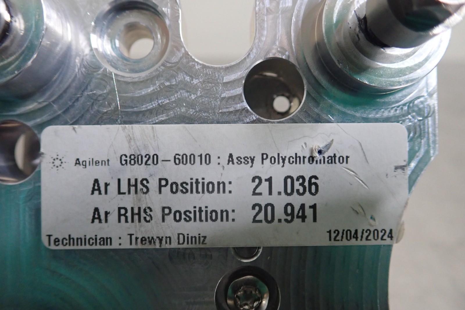 Agilent Technologies Polychromator Assembly G8020-60010
