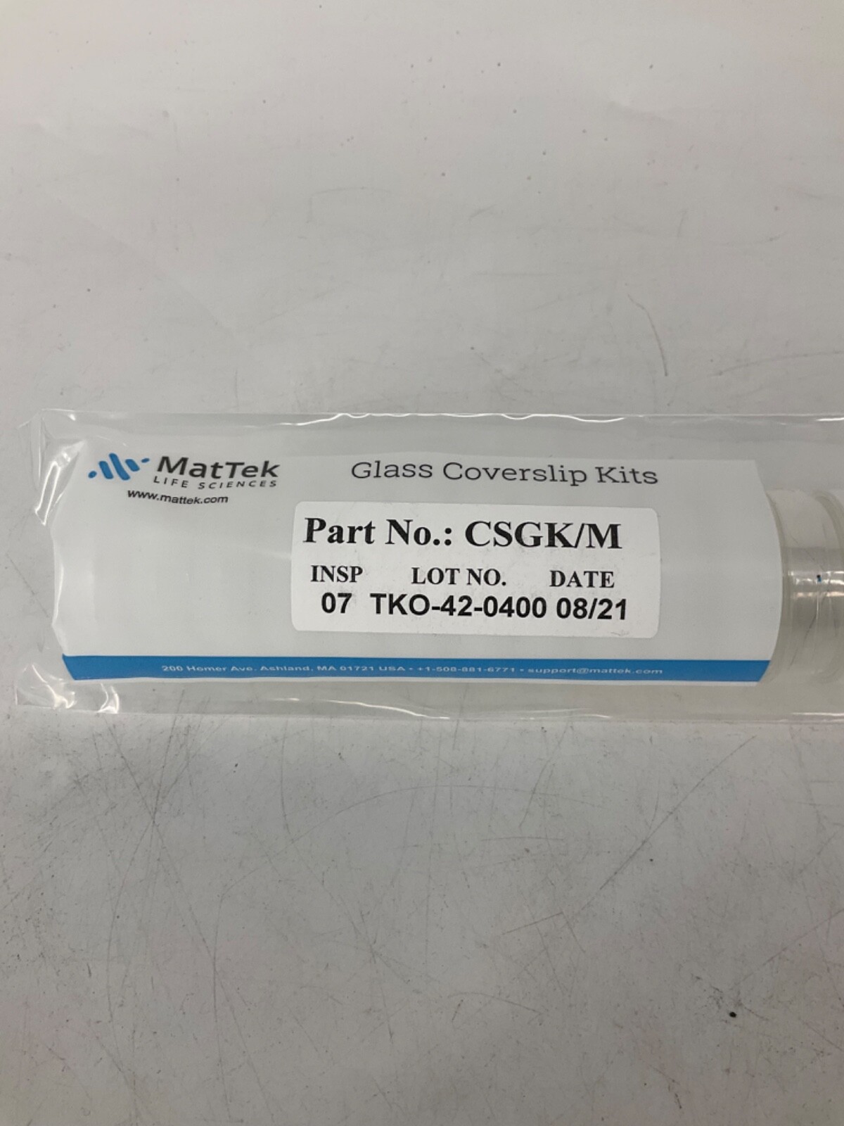 MatTek 35mm Dish No. 1.5 Coverslip 22x22mm Glass Diameter Uncoated (20pcs)