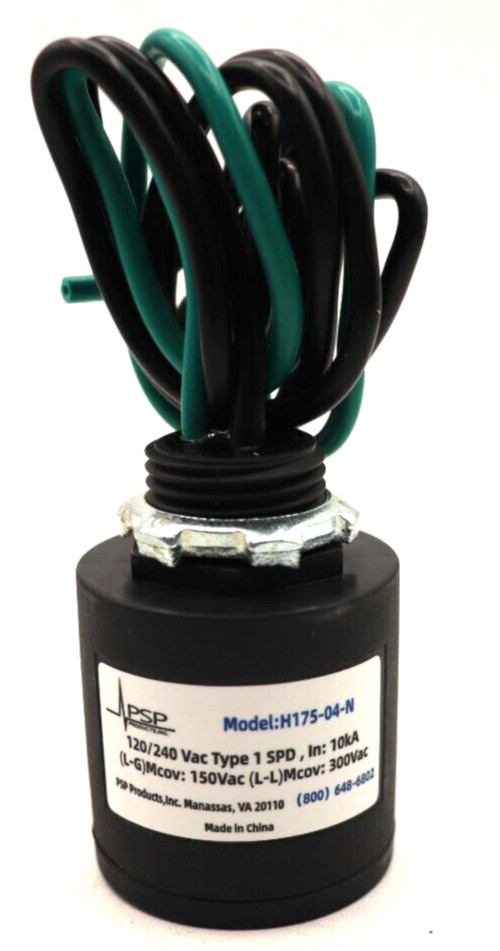 PSP Products H1-75-04-N Surge Protector, 120/240 Volt AC, Type 1, New in Box