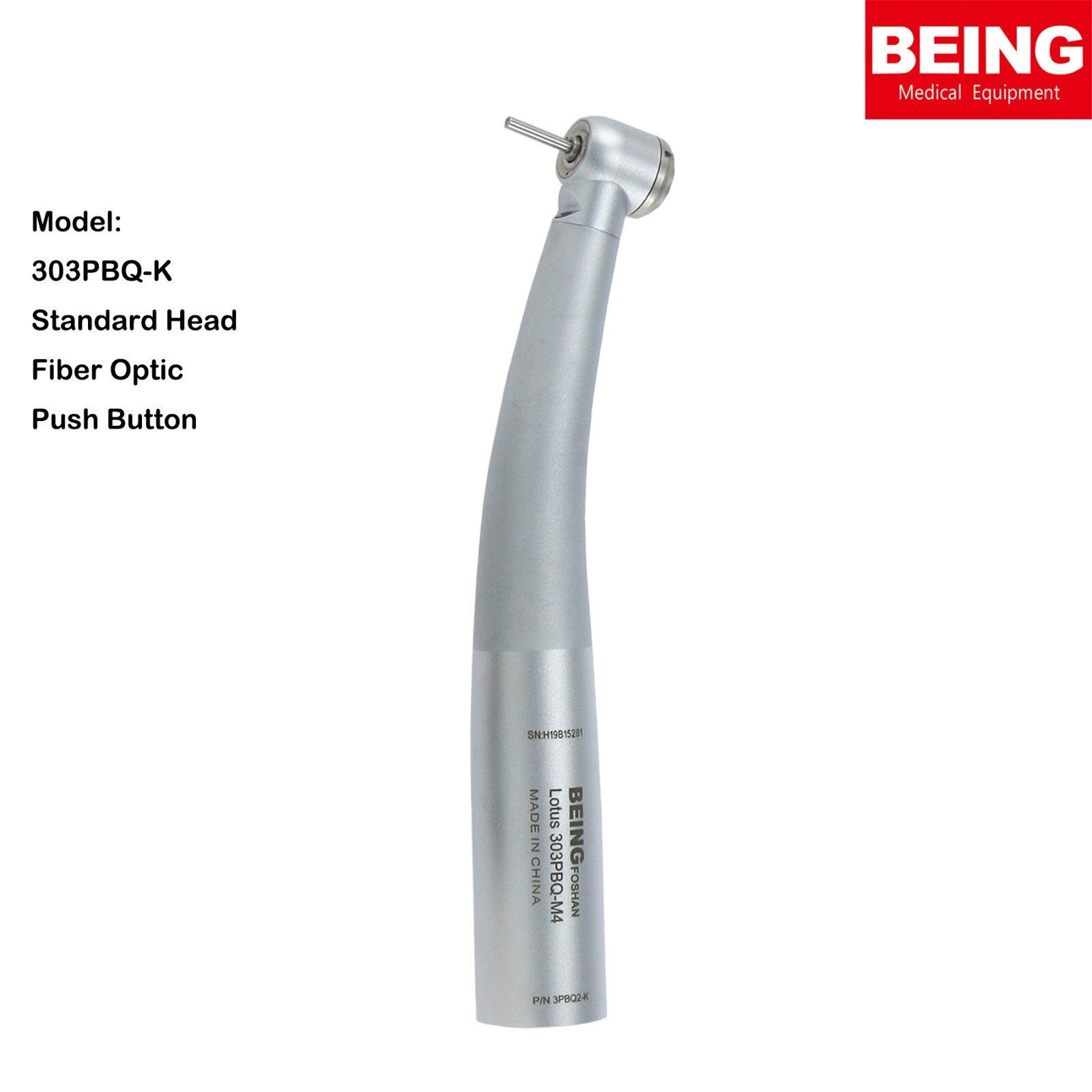 BEING Dental High Speed Fiber Optic Turbine Handpiece for KAVO Coupler 4/6 Holes