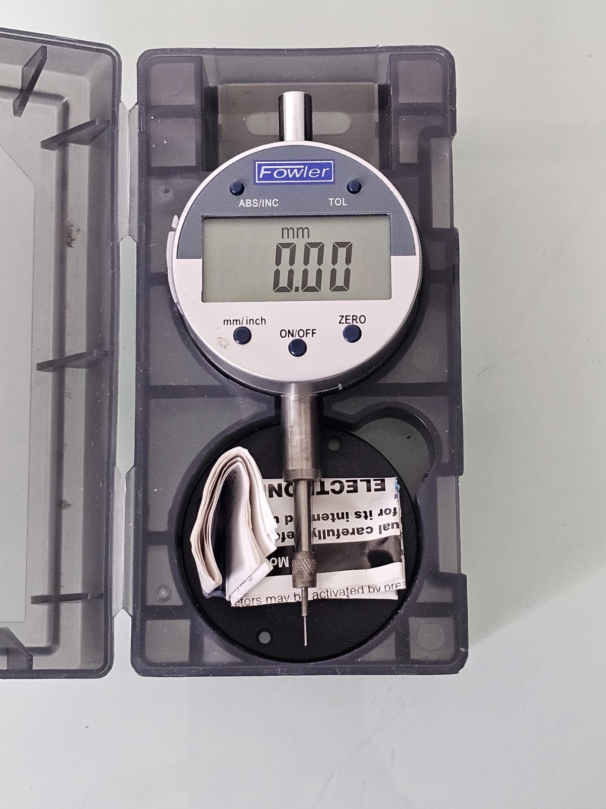 Fowler Digital Indicator Measuring Range: 0~12.7mm/0.5″, 25.4mm/1.0″