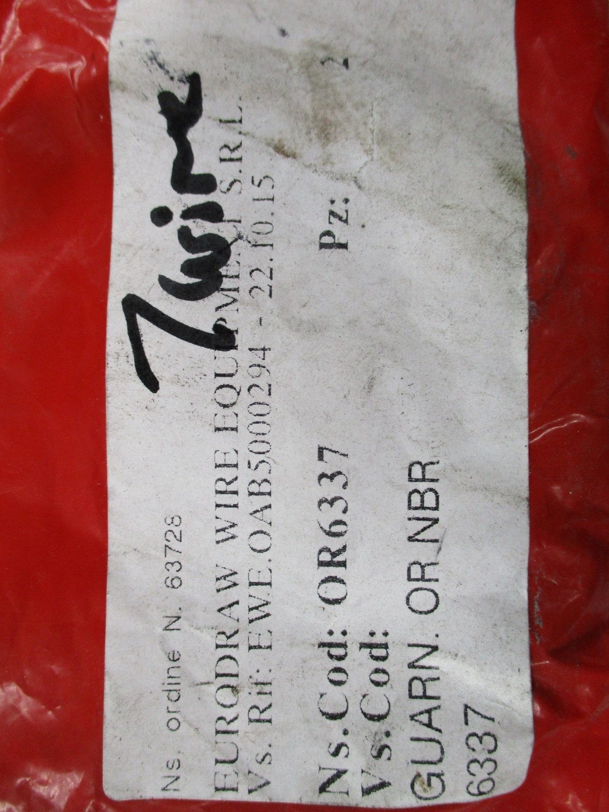 INDUSTRIAL SPARE OR6337 O-RING PKG OF 2 NSNP