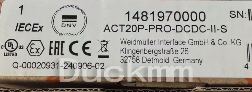 1pc New Weidmuller ACT20P-PRO-DCDC-II-S Sealed PLC Module Fast Ship US Free TAX
