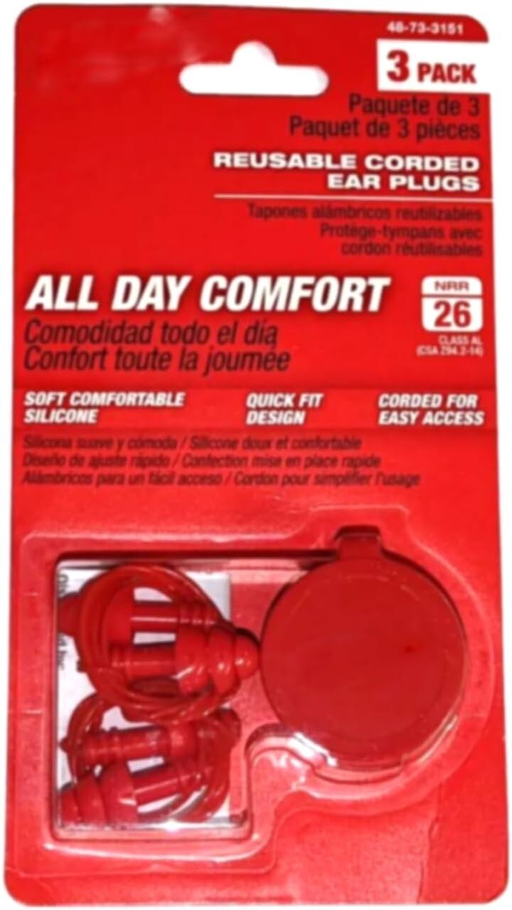Milwaukee 48-73-3151 Reusable Corded Ear Plugs 3x