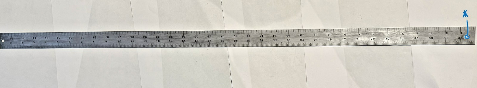 Starrett 36″ Steel Rule No. C604R Machinist Ruler 4R Graduation Tempered USA