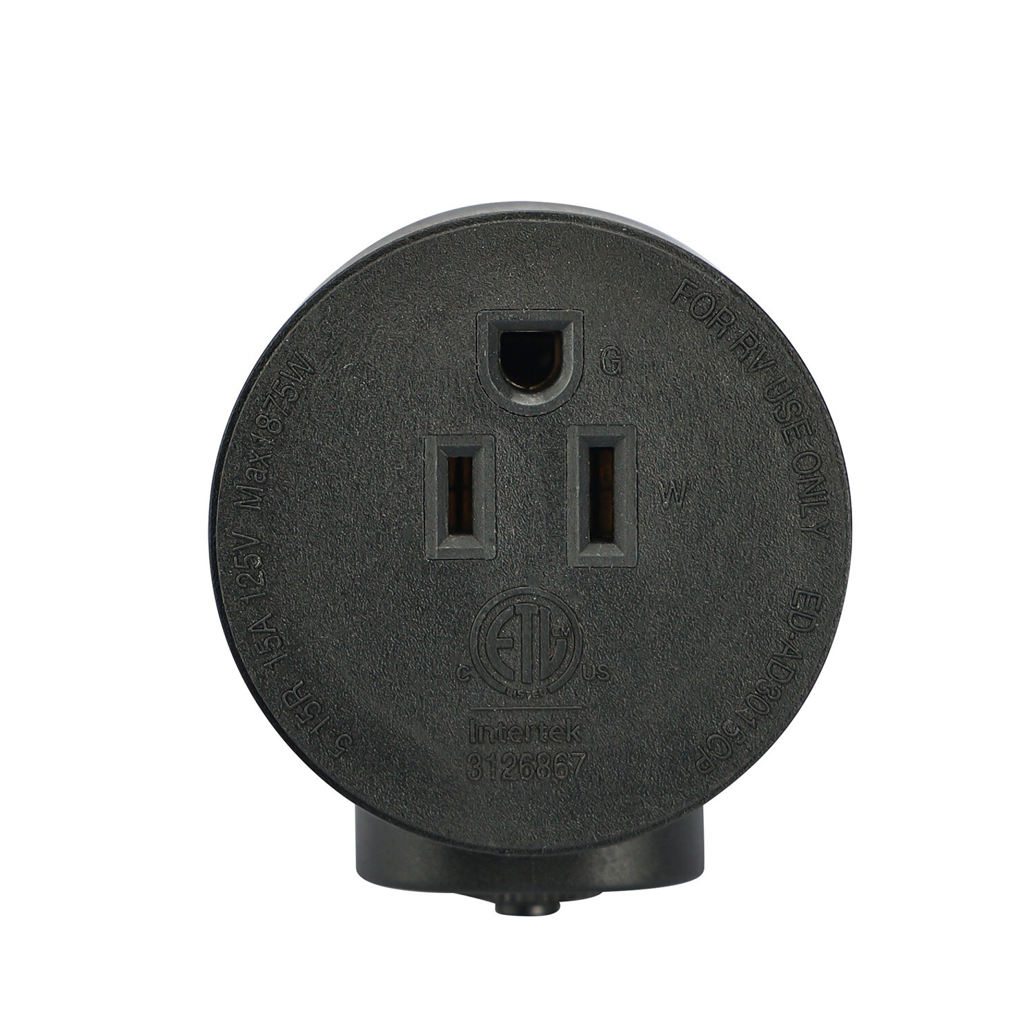 30Amp to 15 Amp Overload Protector RV Power Adapter Plug Circuit Breaker
