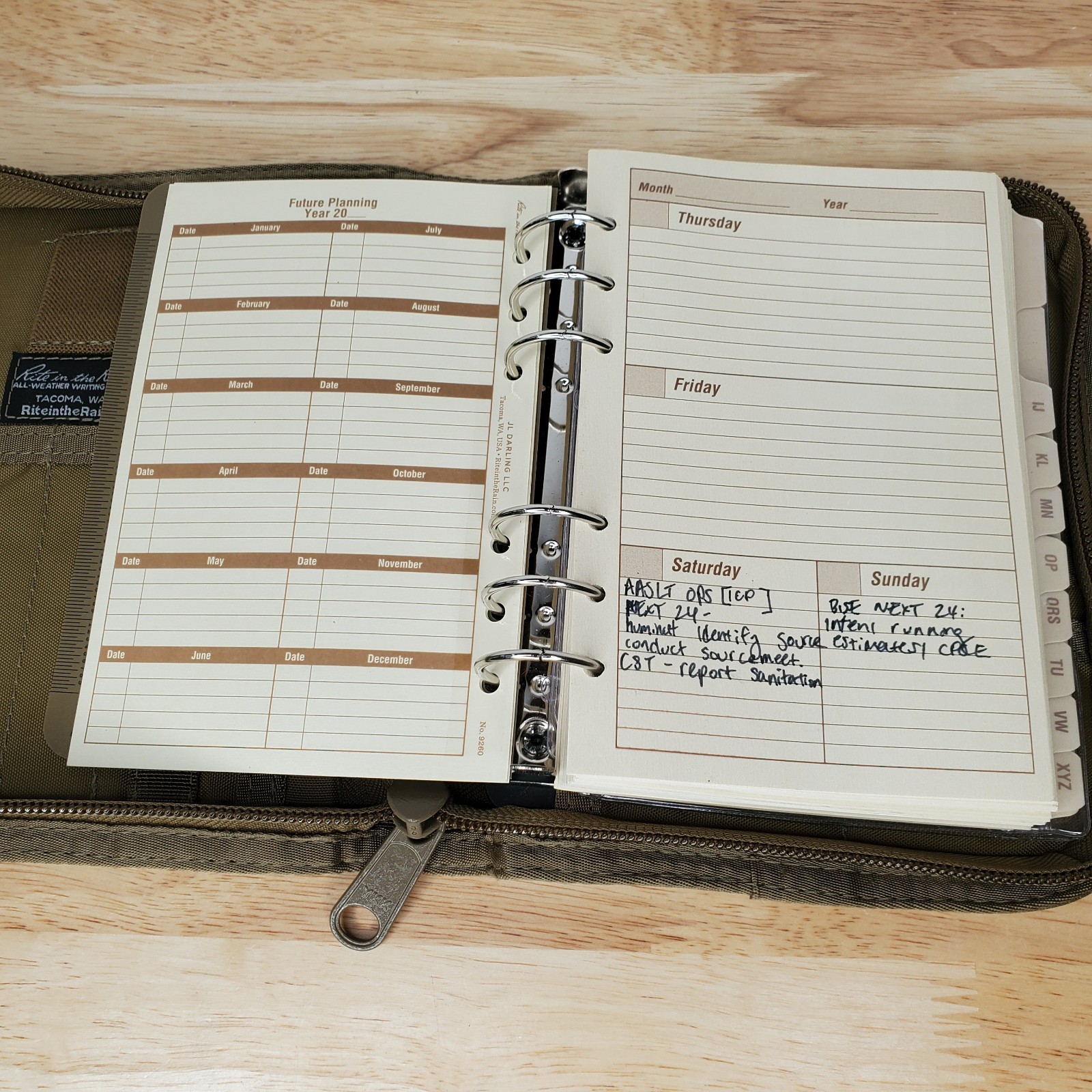 Rite in the Rain Tactical Tailor All Weather Field Planner Coyote Tan C9250T