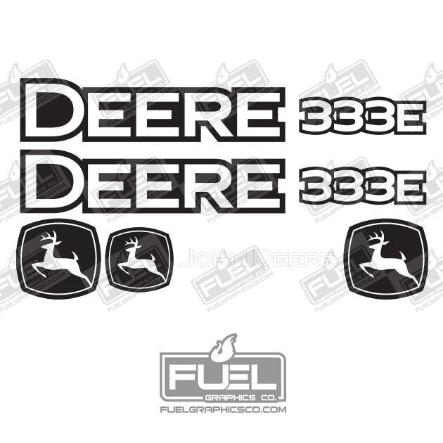 333E Track Loader Premium Vinyl Decal Kit – Construction Equipment Decal Set
