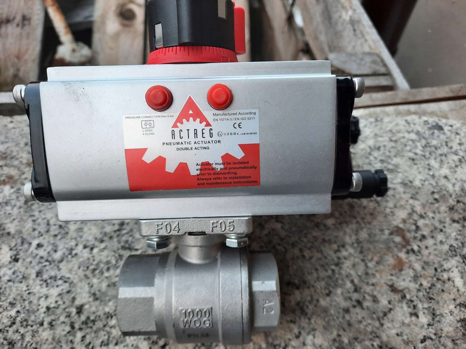 ACTREG B700210BA Pneumatic Actuator, Heavy-Duty Air Cylinder