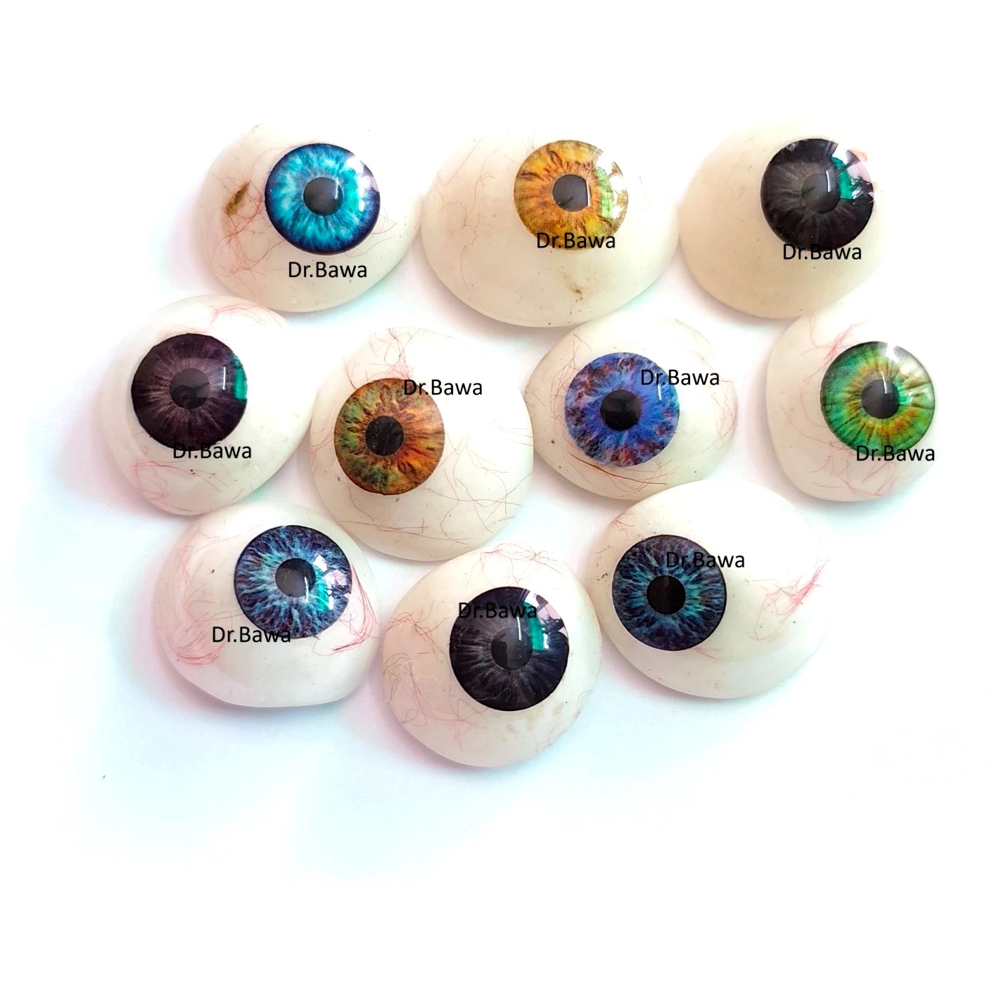 Artificial Eyes Realistic Mix Color Human Prosthetic Eye Set Of 50PC Free Ship