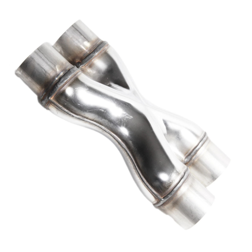 SS X-Pipe,Universal X-Pipe for 2.25″ OD Pipe Projects,Dual Inlet/Outlet 2.25″ ID