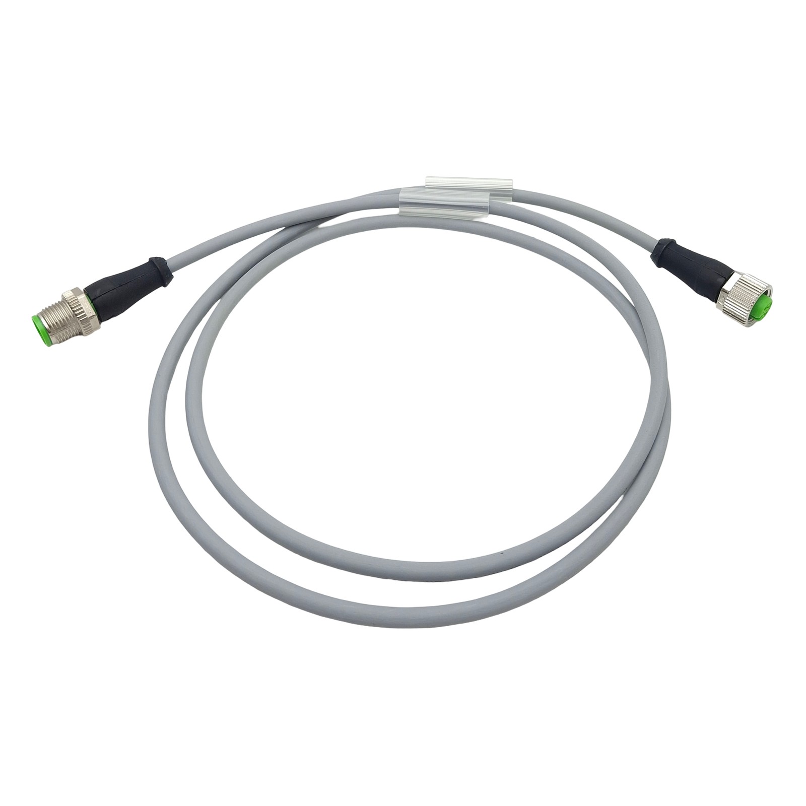 Balluff BCC0JZ1 Cordset, 4-Pin M12 Male x 4-Pin M12 Female, 12A 63VAC/DC, 1m