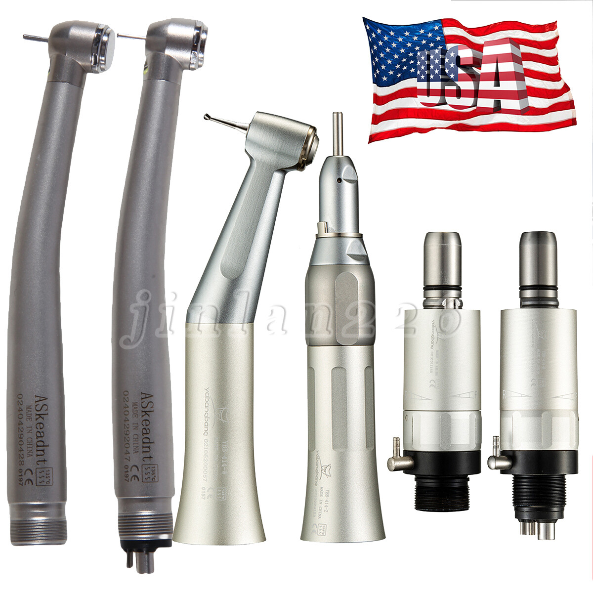 Dental LED Handpiece Kits E-generator Ceramic/Hygiene Prophy Handpiece Air Motor