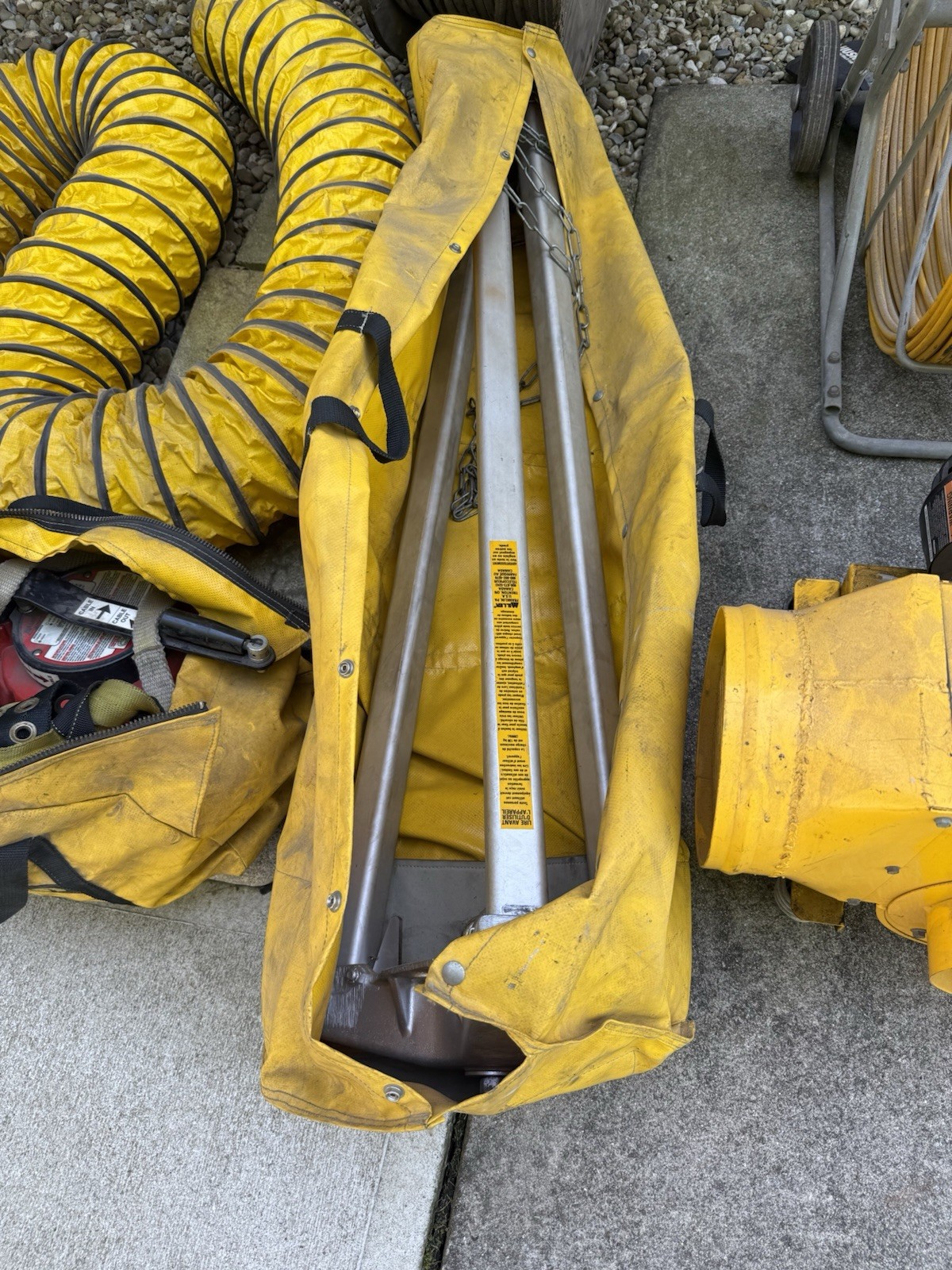 Complete PPE Retractable Confined Space System with Tripod W/ Gas Blower, Extras
