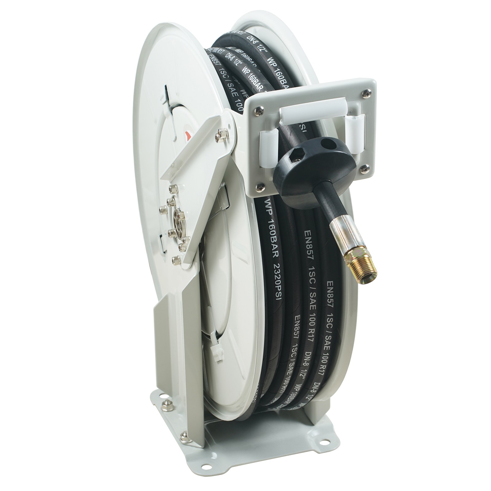 VEVOR Fuel Hose Reel Retractable Machine Oil Hose Reel 1/2″ x 50′ Auto Rewind
