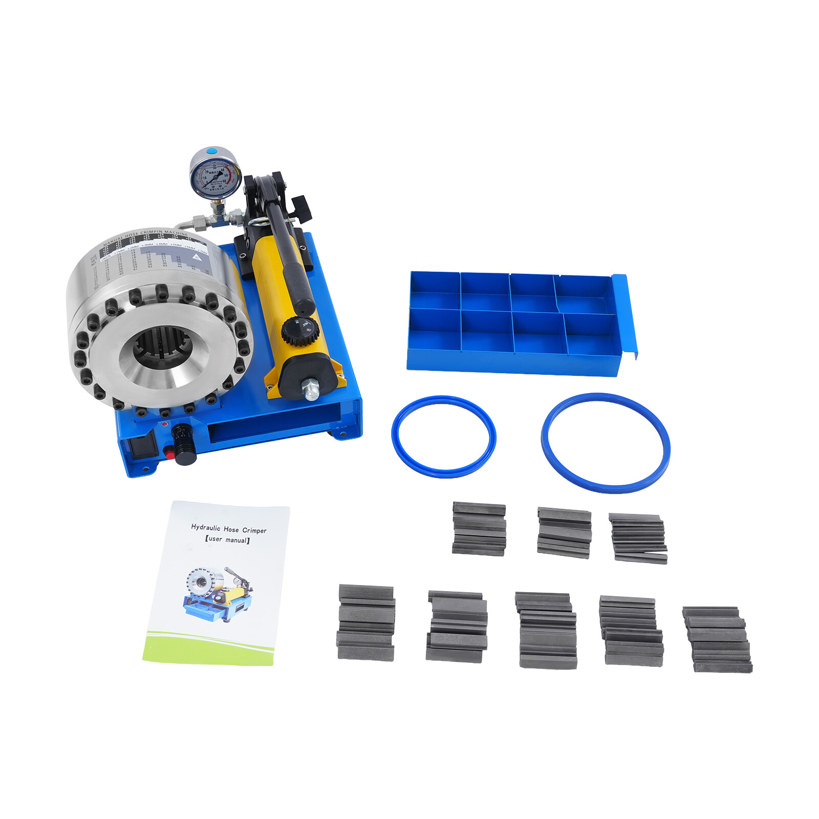 Manual Hydraulic Hose Crimper Pipe Clamping Machine With 8 Sets Dies 10mm-31mm