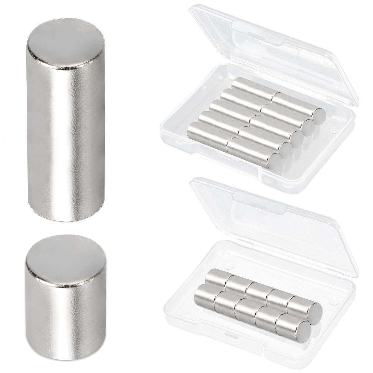 10-50Pcs N45 Cylinder Disc Magnet Rare Earth Craft Rod Neodymium Fridge 6 Sizes