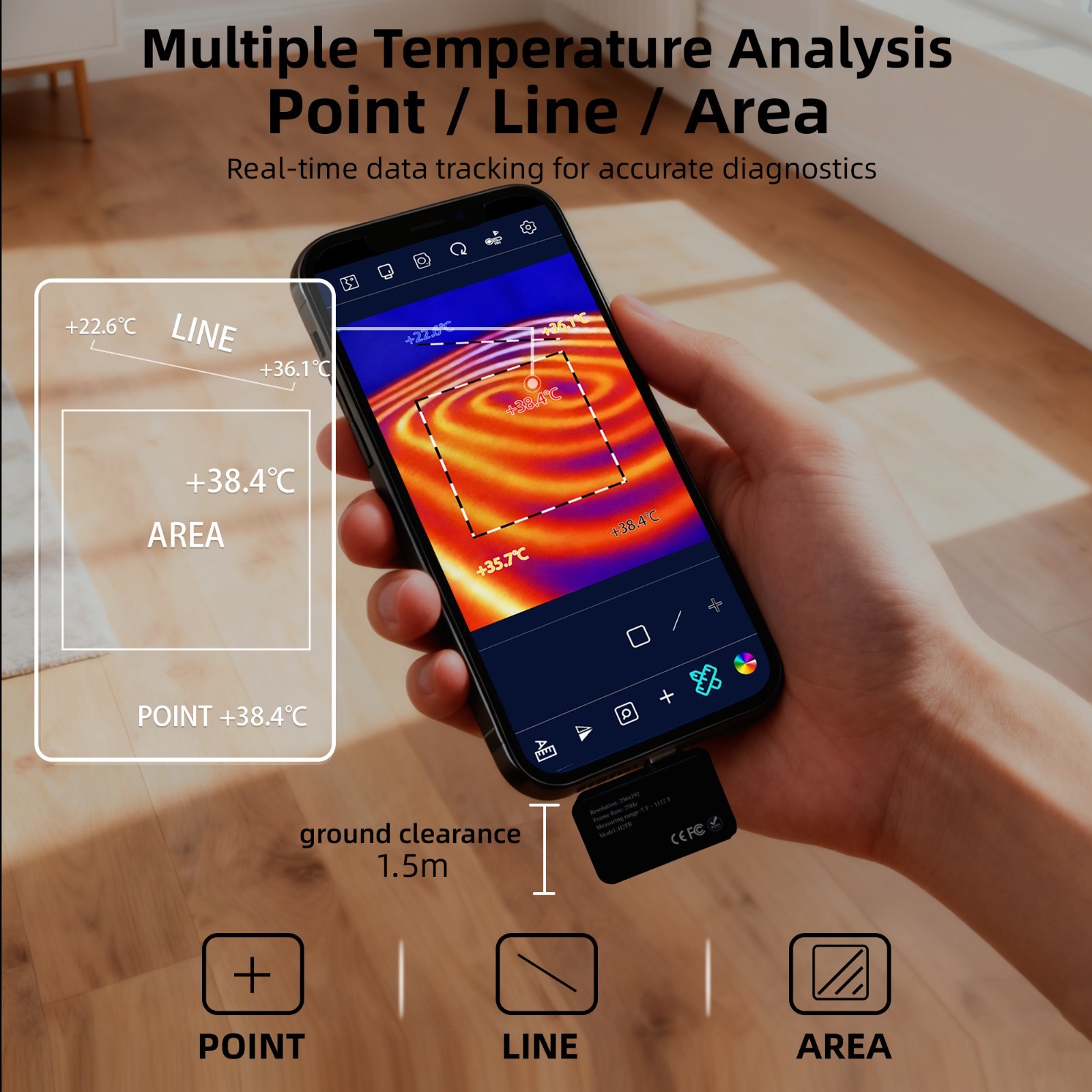 ANXTECH Thermal Camera 512×384 IR Resolution Infrared Camera for Android Pocket