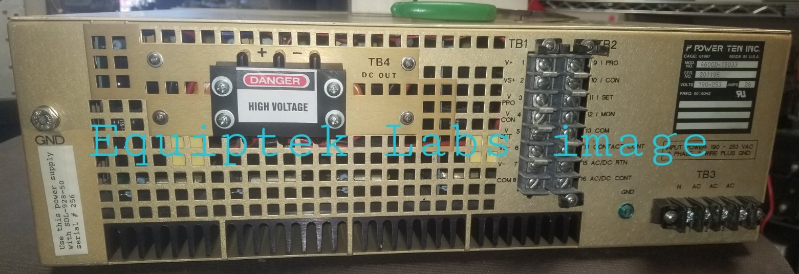 System Power Supply 0 – 150VDC 33ADC 5kW TESTED @ MAX POWER Power Ten 4600D