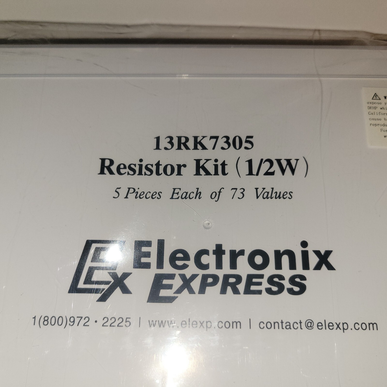 Electronix Express 365 Piece 1/2 Watt Resistor Kit Assortment in Storage Box