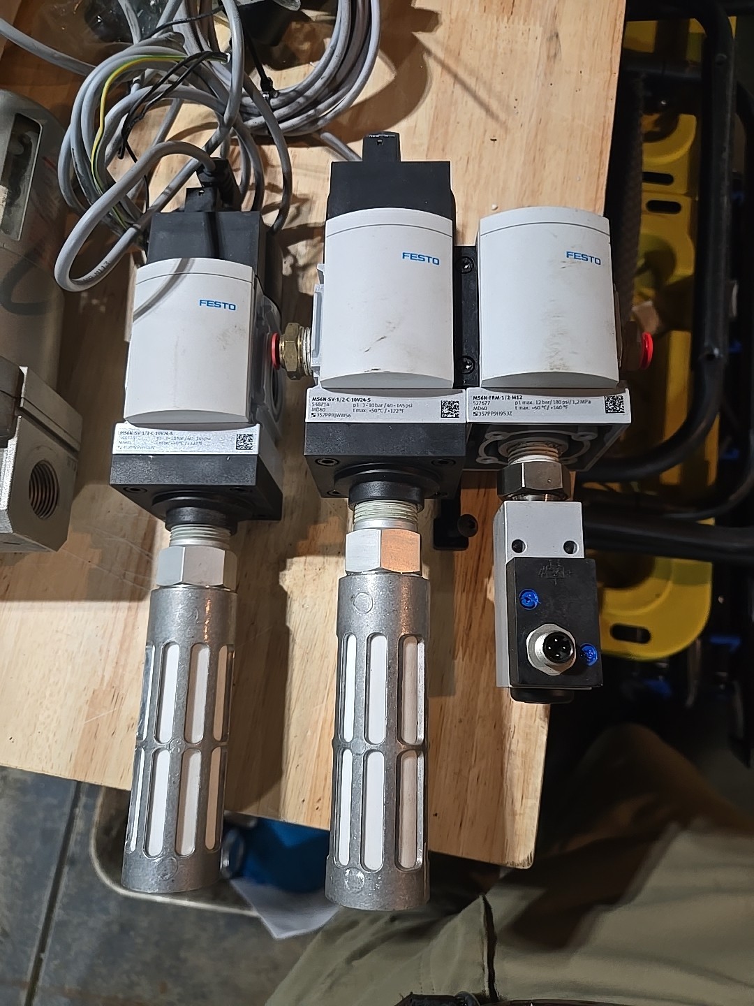 FESTO MS6N-SV-1/2-C-10V24-S ( Two Of These), MS6N-FRM-1/2-M12, PEV-1/4-B-M12