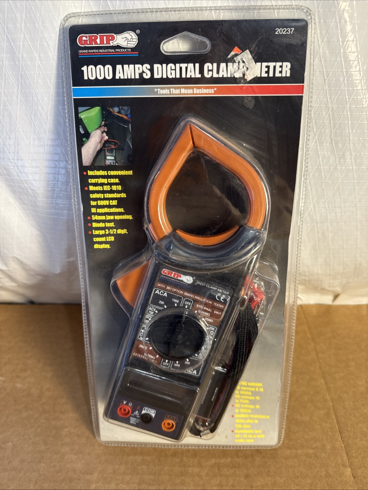 Grip 1000 Amps Digital CLAMP METER NEW SEALED