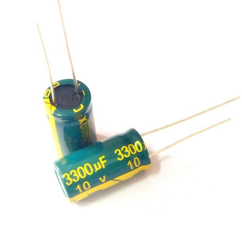 2pcs 3300uF 10V 3300MFD 10Volts 10*20mm Aluminum Electrolytic Capacitors