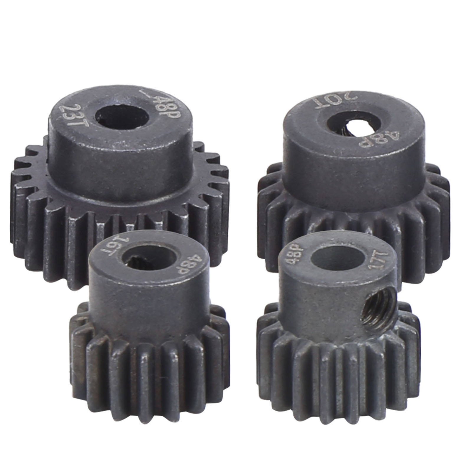 10Pcs/Set 16T‑25T 7075 48P Steel RC Car Motor Gear Pinion For 1/8 1/10 Brushless