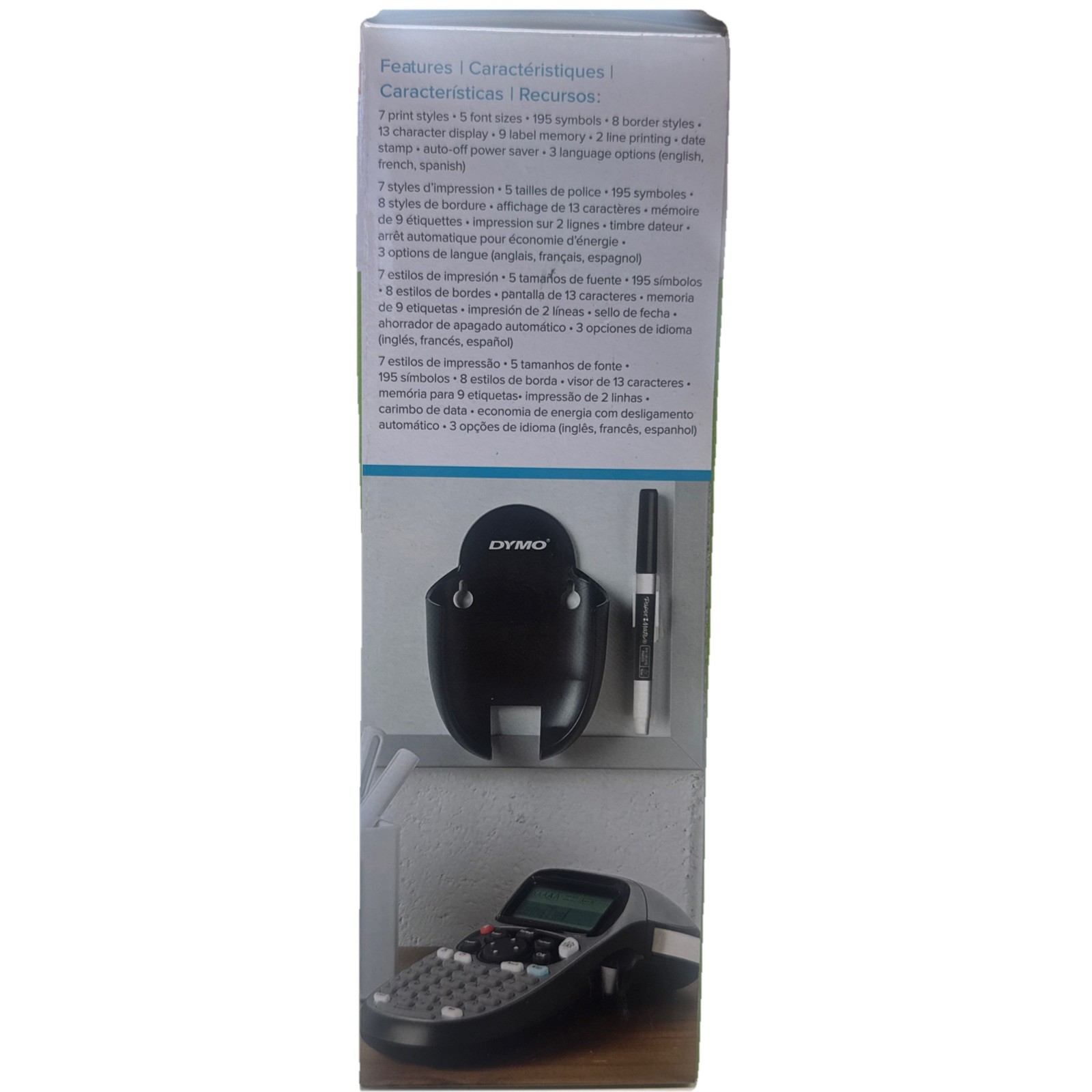 DYMO Portable Printer Handheld Label Maker Black Silver Letratag 100H New