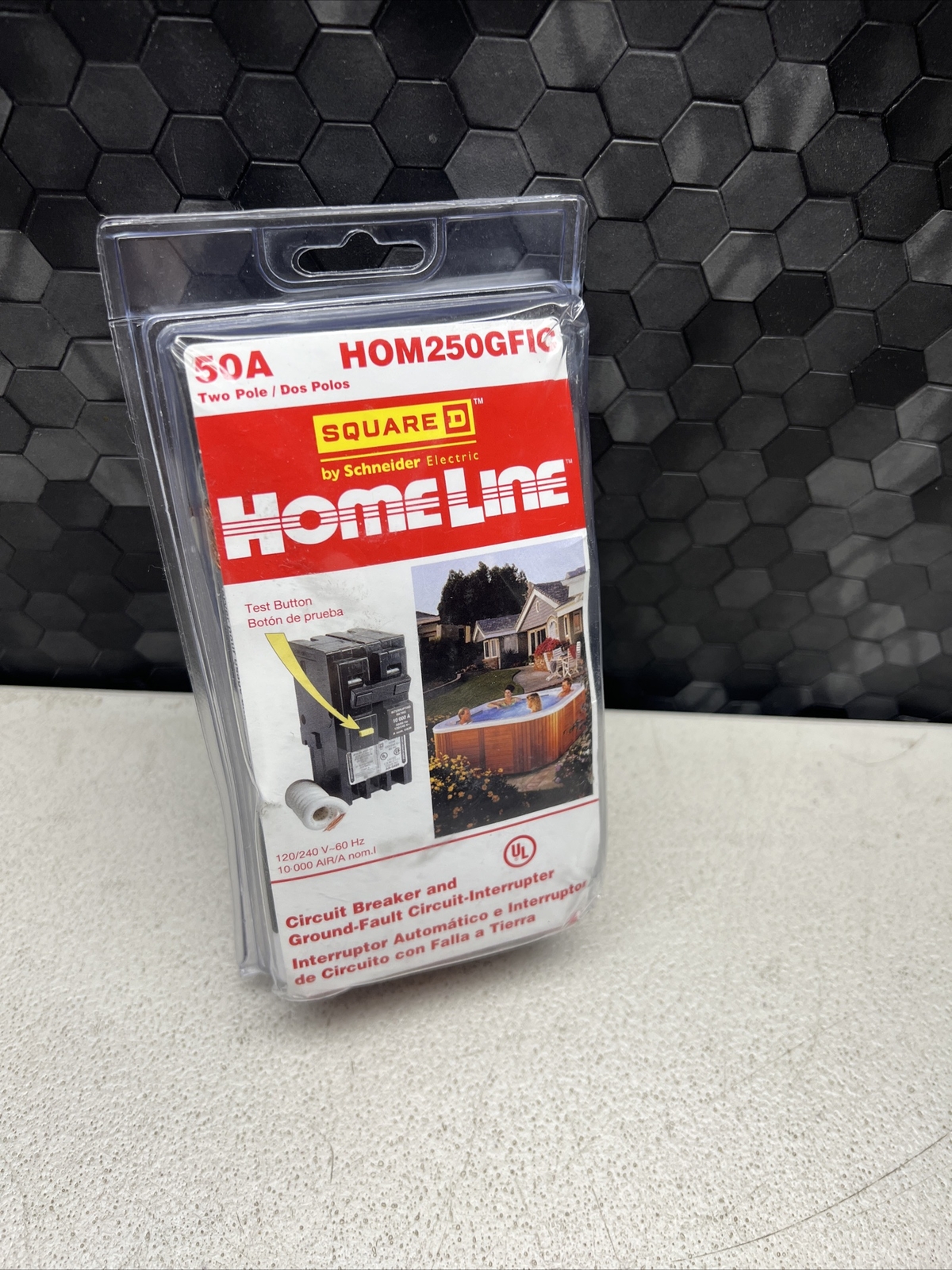Square D Homeline HOM250GFIC 50A Two Pole Circuit Breaker !