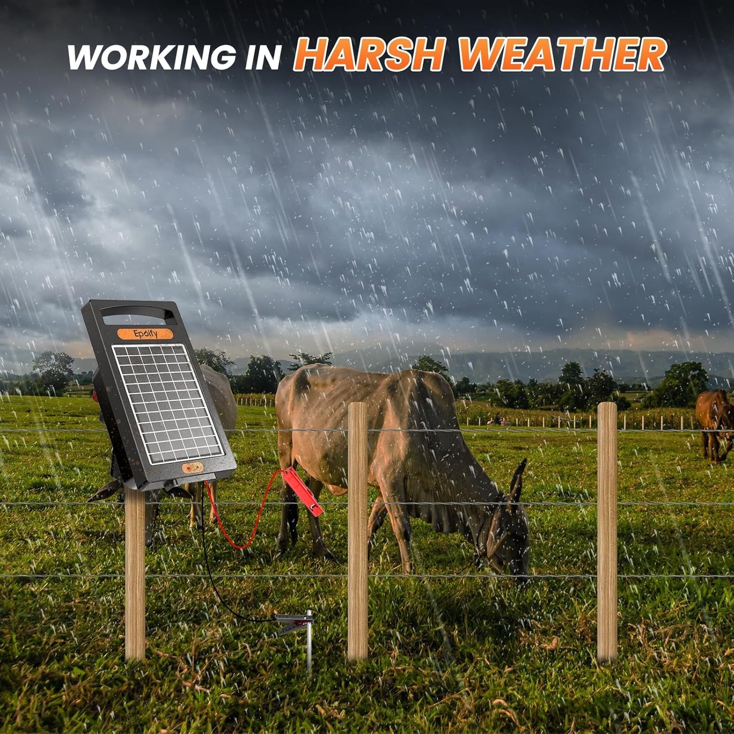 24 Hour Solar Electric Fence Charger 10200V