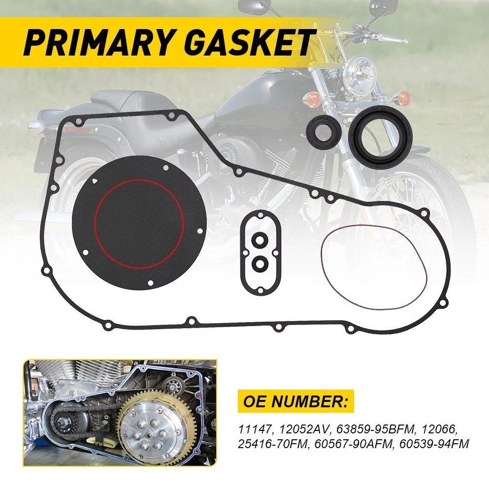 GASKET SEAL KIT FOR HARLEY SOFTAIL DYNA MODELS 1994-2005 PRIMARY CLUTCH COVER