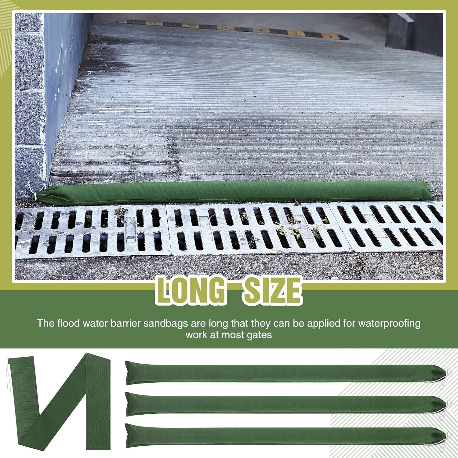 5 Pcs 5′ X 4.7» Tube Sand Bags for Flooding Long Sand Bags Thickened Reusable C