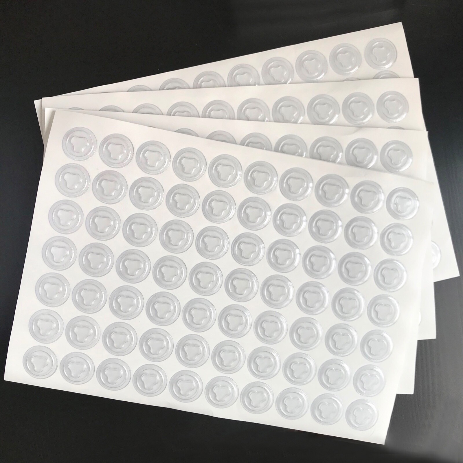 CD DVD Plastic Hub Spider Holders Back Adhesive Sticky Dots Studs 1000 pcs Clear