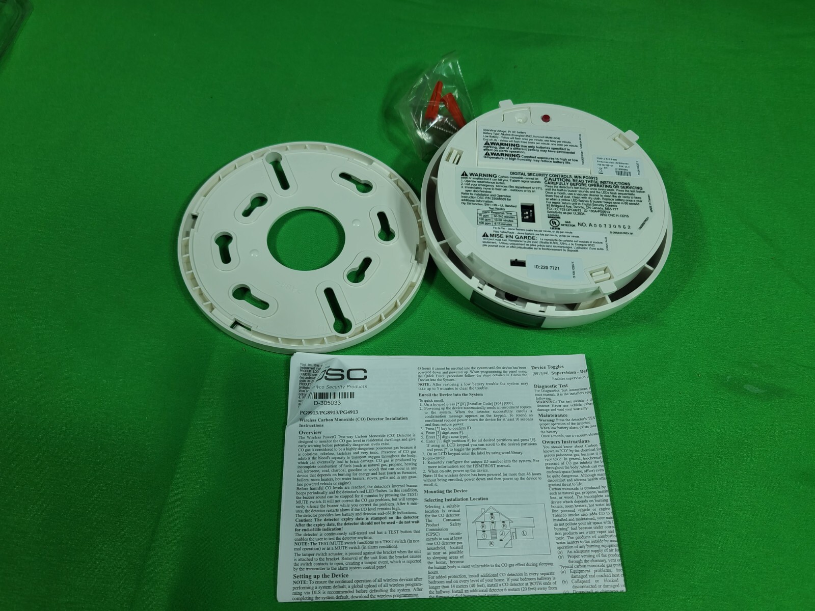 DSC Carbon Monoxide Detector PG9913