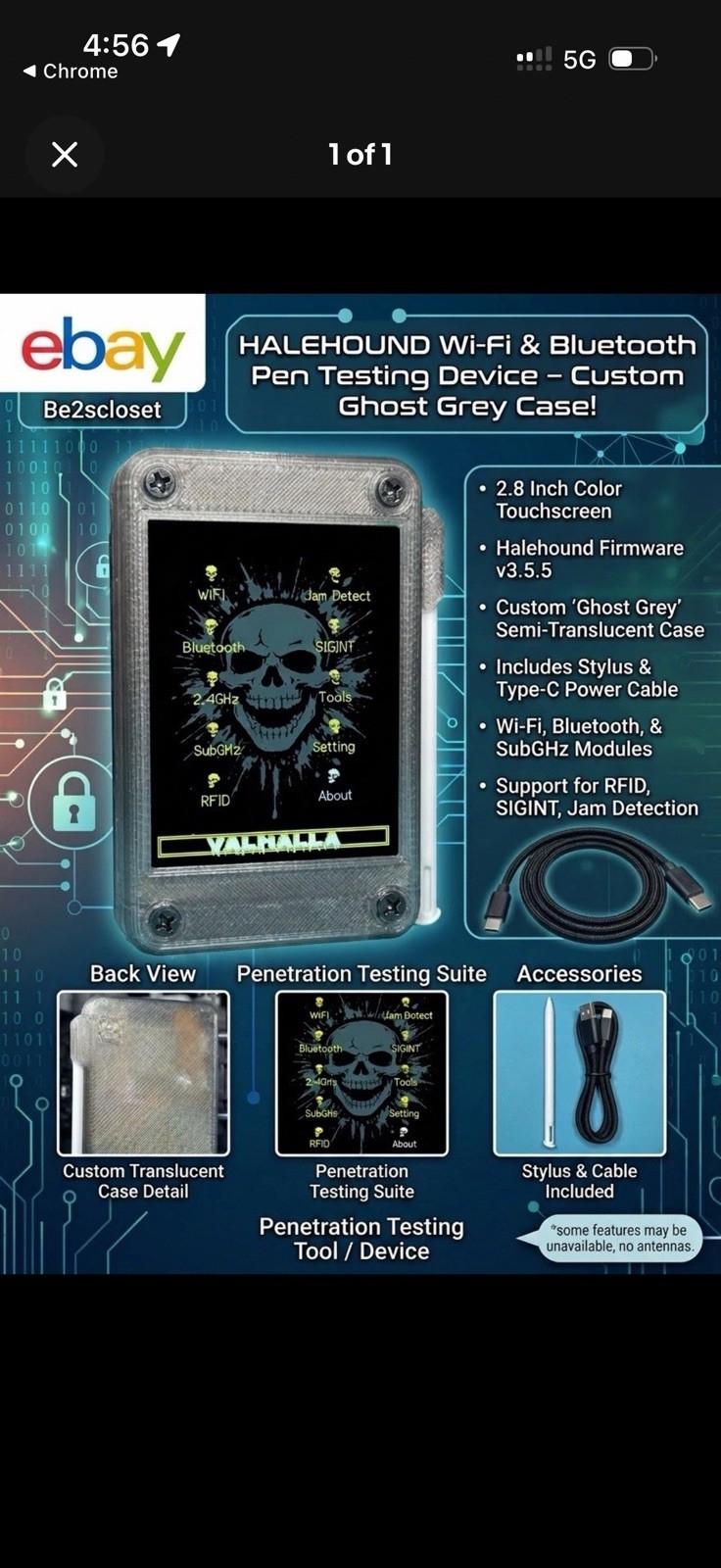 Halehound Pen Testing Device Wi-Fi Bluetooth SubGHz RFID SIGINT