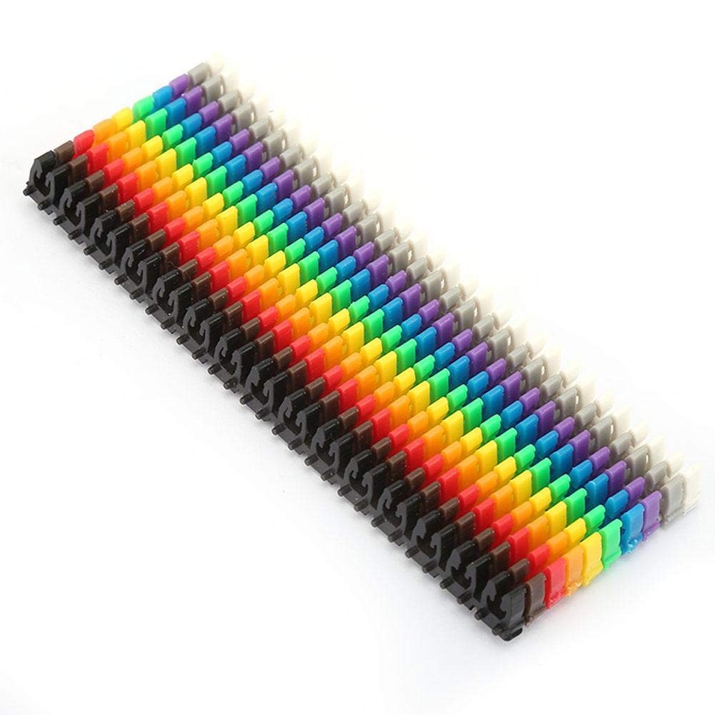 Clip On Wire Markers Wire Number Labels Colorful Cable Numbering Marker Tube For