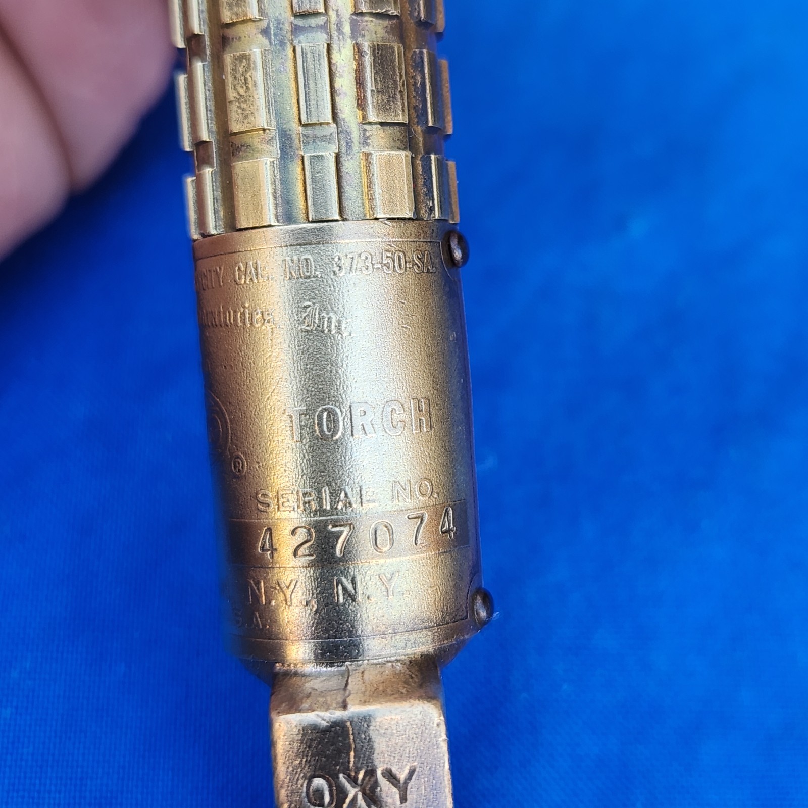 Vintage Airco Style 400 Welding Torch ‘corn cob’ handle w/1490 Style 112-0 Tip