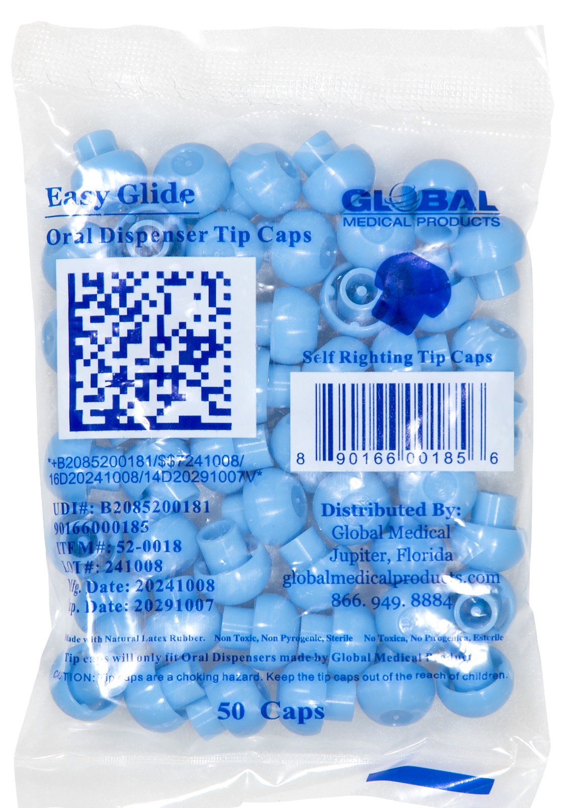 Global Medical Products – 10cc ORAL Syringe – QTY 100 – Sterile – WITH TIP CAPS
