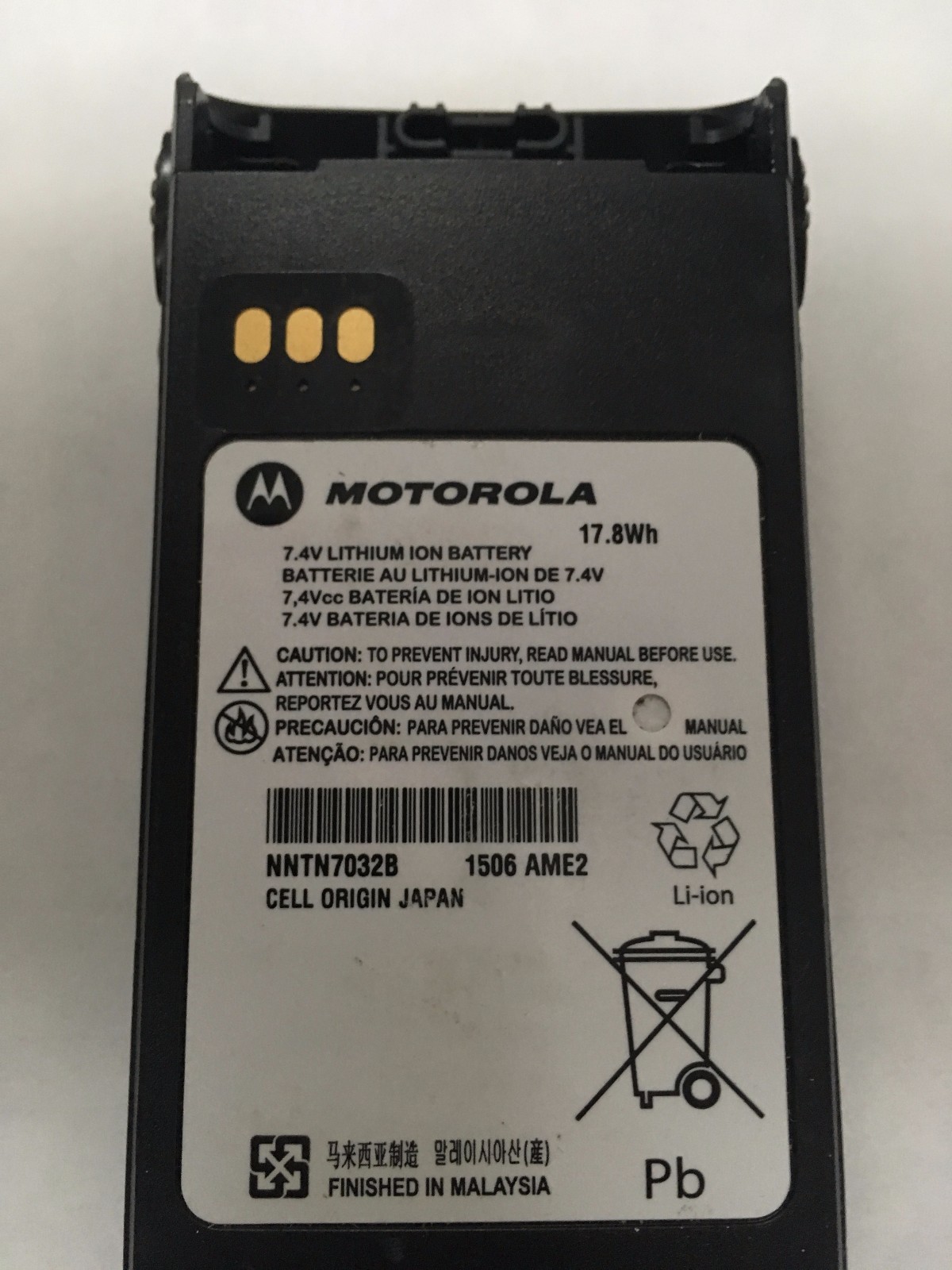 2023 OEM MOTOROLA NNTN7032 Li-Ion 2500mAh BATTERY XTS1500 XTS2500 MT1500 NTN9858