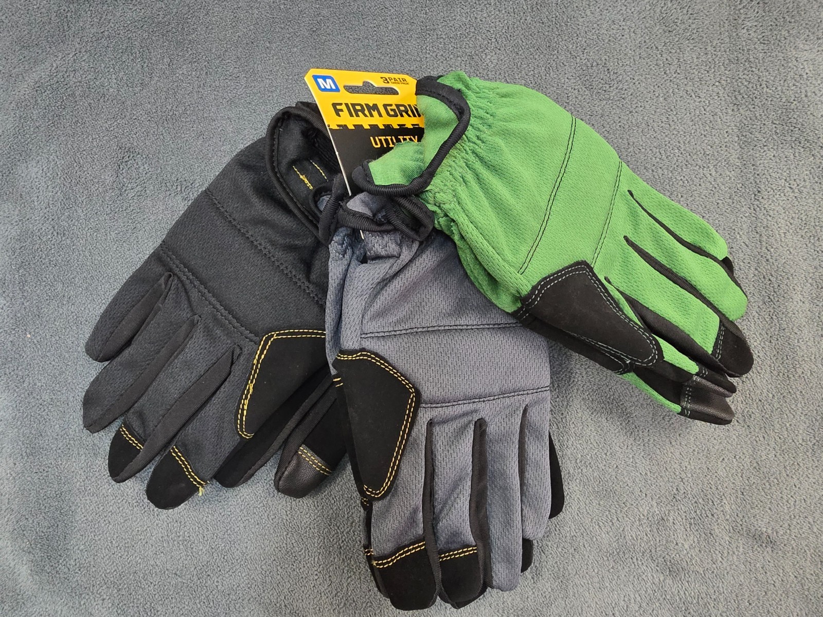 Firm Grip Medium High Performance Utility Work Gloves (3-Pack)