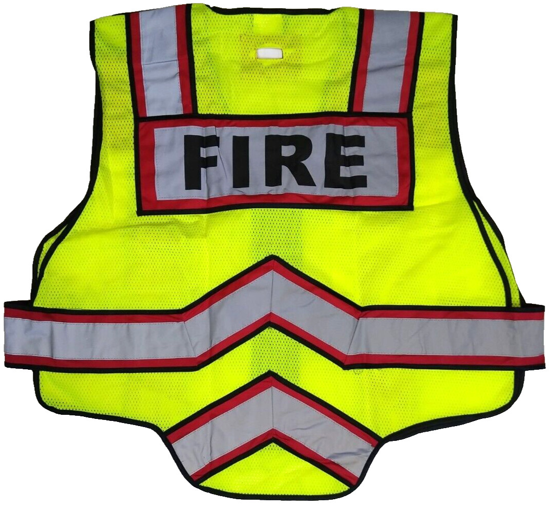6 Point Breakaway Fire Traffic Reflective Safety Vest Red Size 3XL Hi-Vis