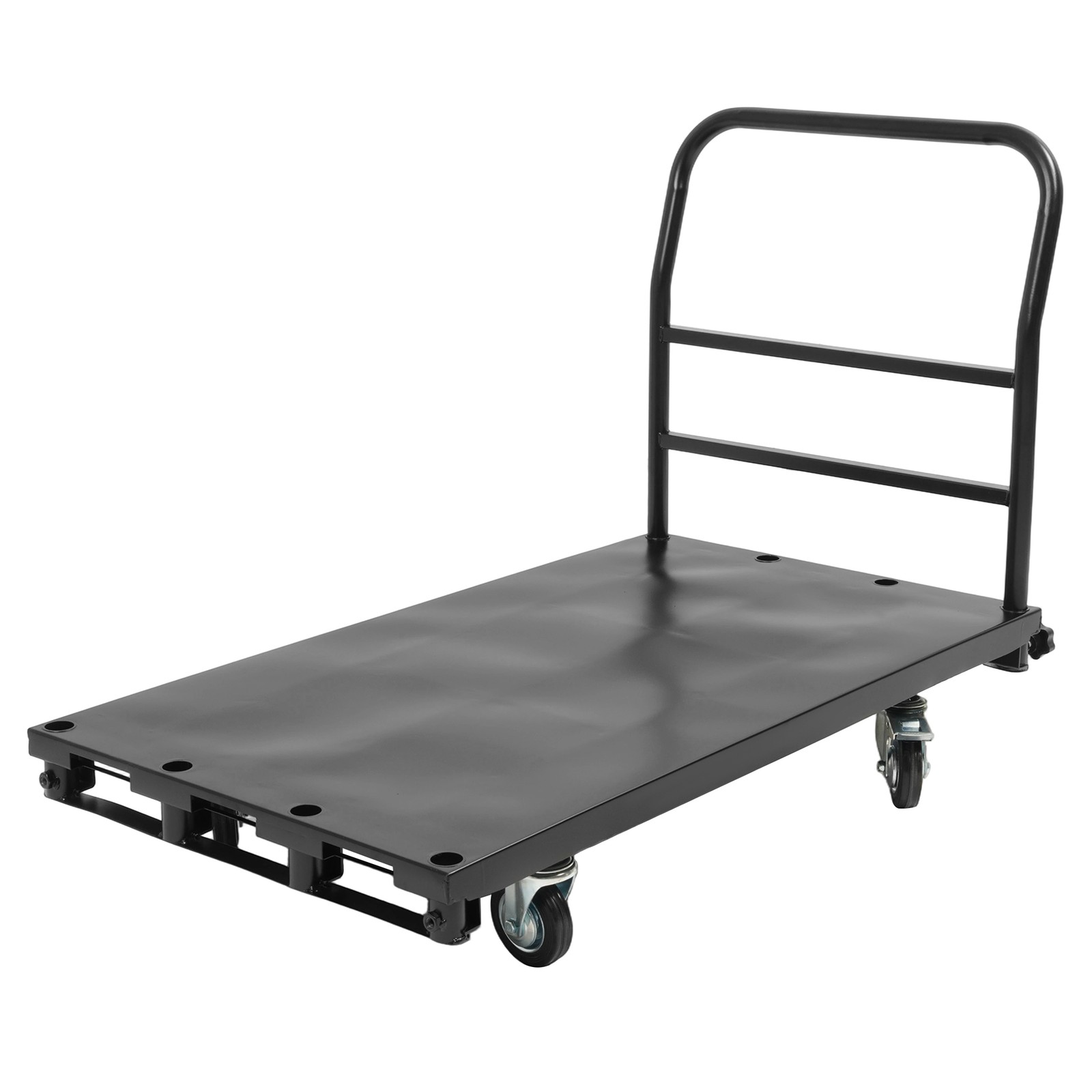 2200 lb 2- in-1 Drywall Sheet Cart, Lumber Platform Truck Dolly Cart W/4 Casters