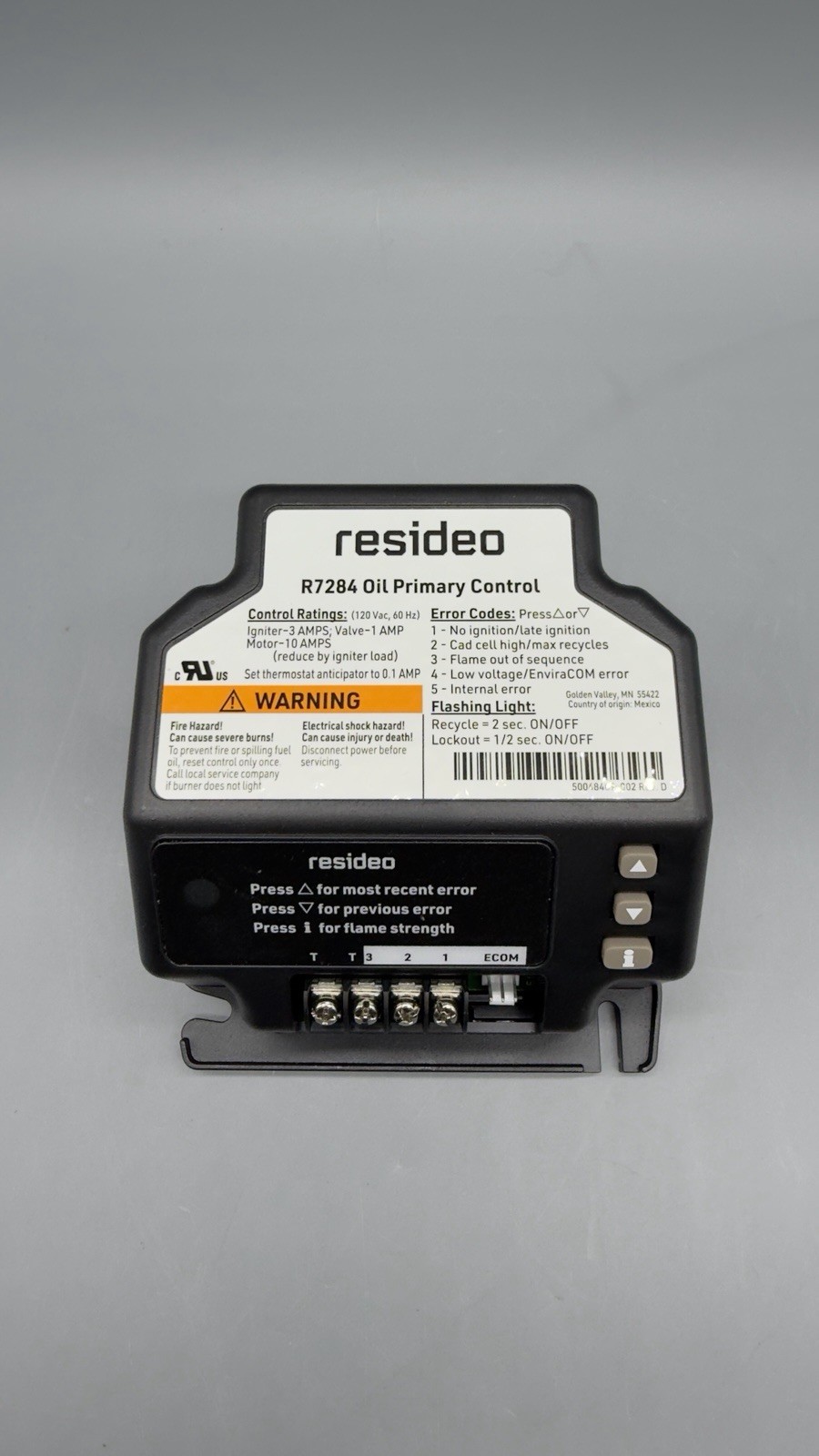 RESIDEO R7284B1024 Electronic Primary Oil Control