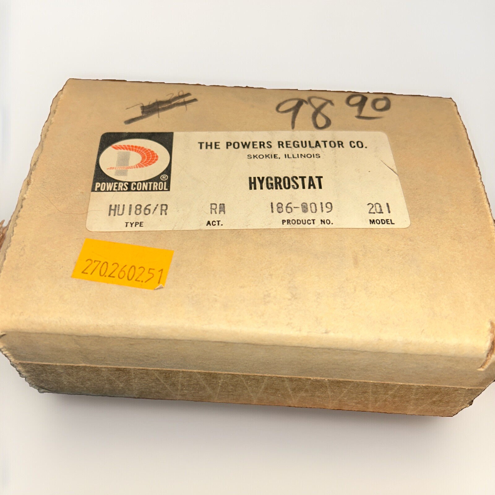 LANDIS & GYR POWERS CONTROL 186-0019 HU186/R ROOM HYGROSTAT. Q5