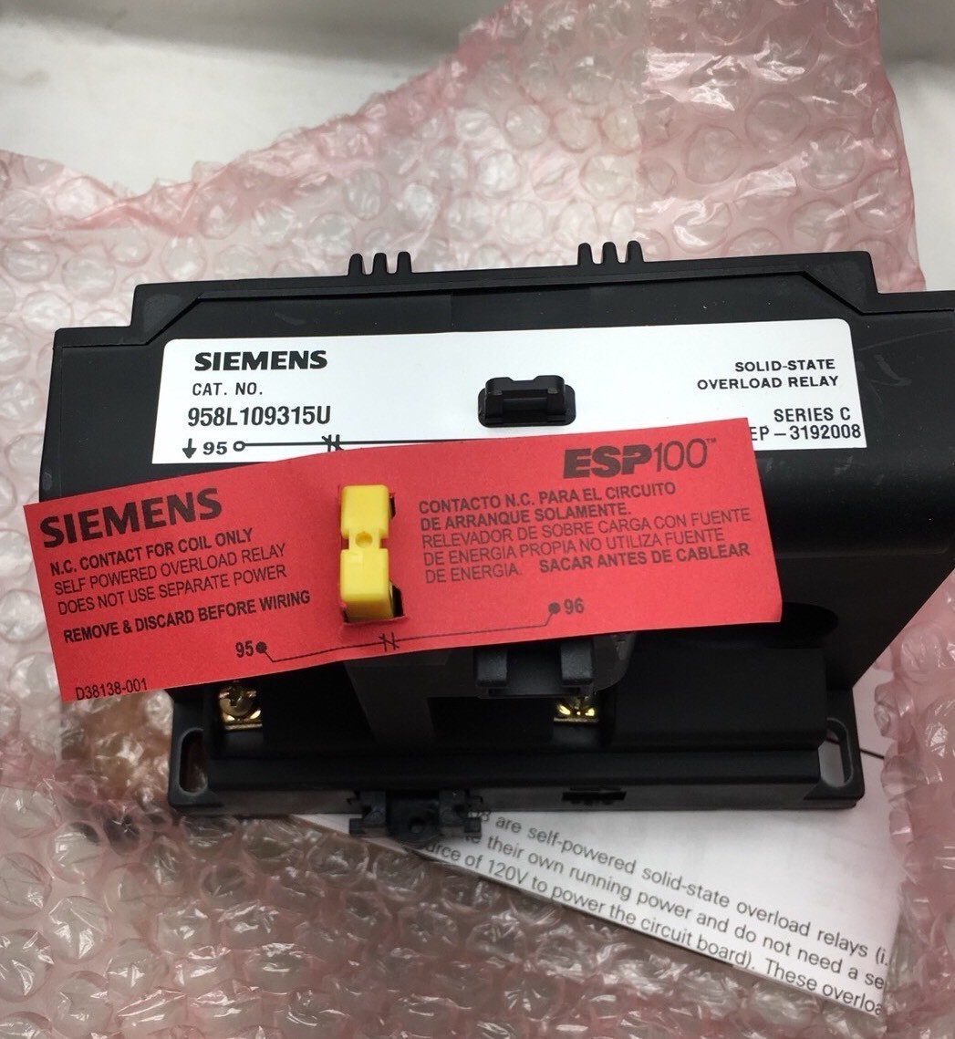 NEW SIEMENS ESP100 FURNAS CONTROL 958L10935U SOLID STATE OVERLOAD 43-86 AMPS