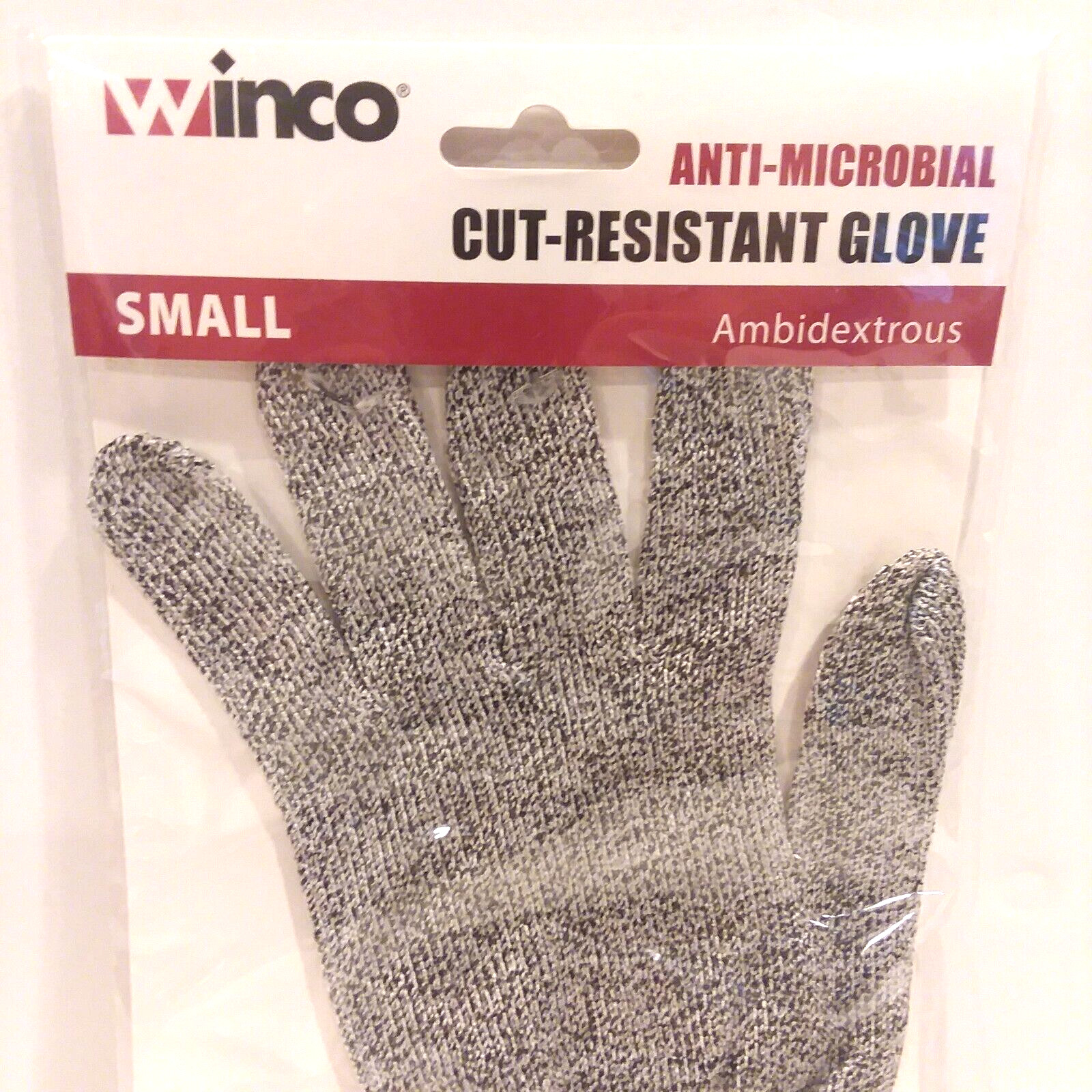 Winco Protective Cut Resistant Glove ANSI Level A5 Anti Microbial GCRA-S SMALL